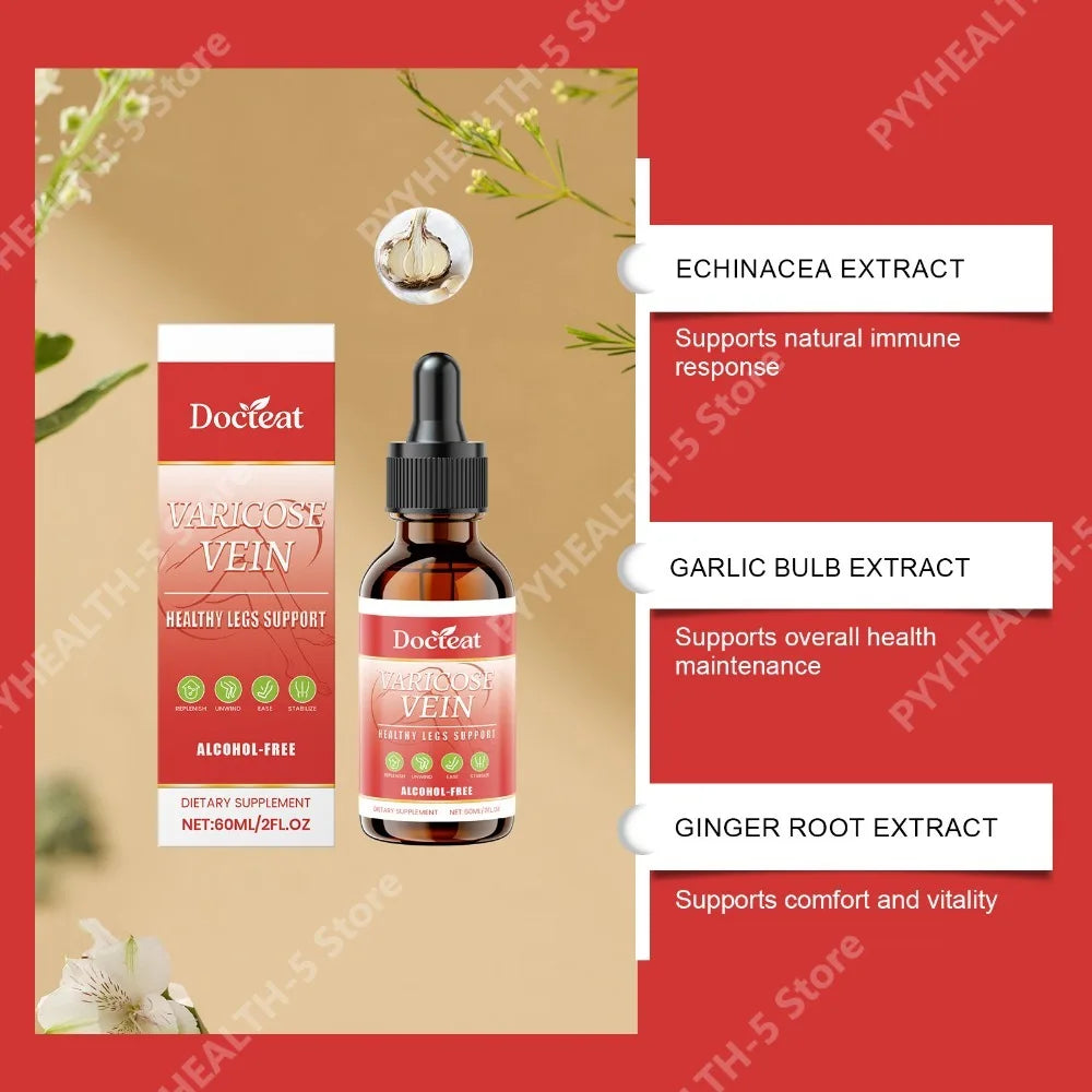Docteat Immune Support Drops – Vitamin C, D3, Zinc & Elderberry 60ml Liquid Supplement Drops Qst