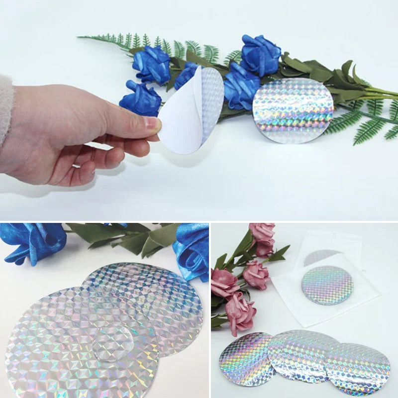 Reflective Bird Repellent Scare Tape Stickers – 20 PCS Bird Deterrent Stickers Qme