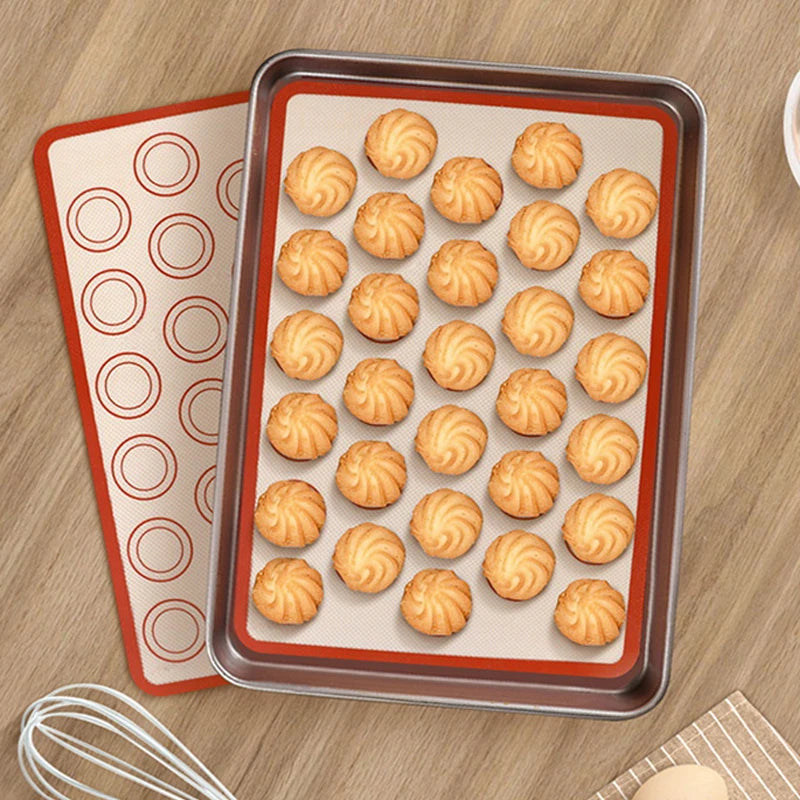 Silicone Baking Mat 42x29.5cm – Non-Stick Cookie Macaron Sheet Silicone Baking Mat Qst
