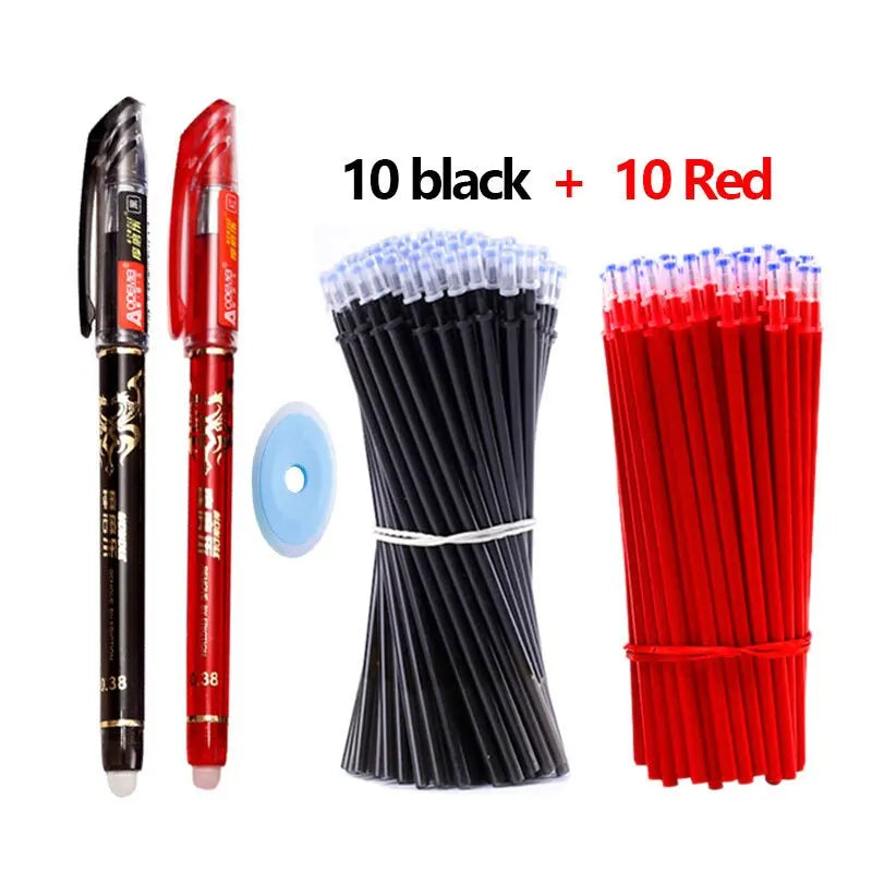 Erasable Gel Pens Set – Multi-Color Ink & Washable Handle Erasable Gel Pen Set Qme 23 Pcs Black Red