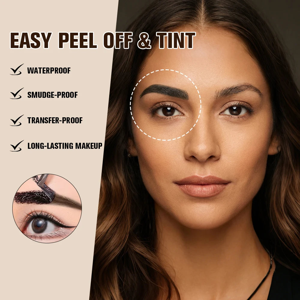 Peel Off Eyebrow Tint Gel – 3D Fluffy Smudge-Proof Brow Eyebrow Tint Gel Qst