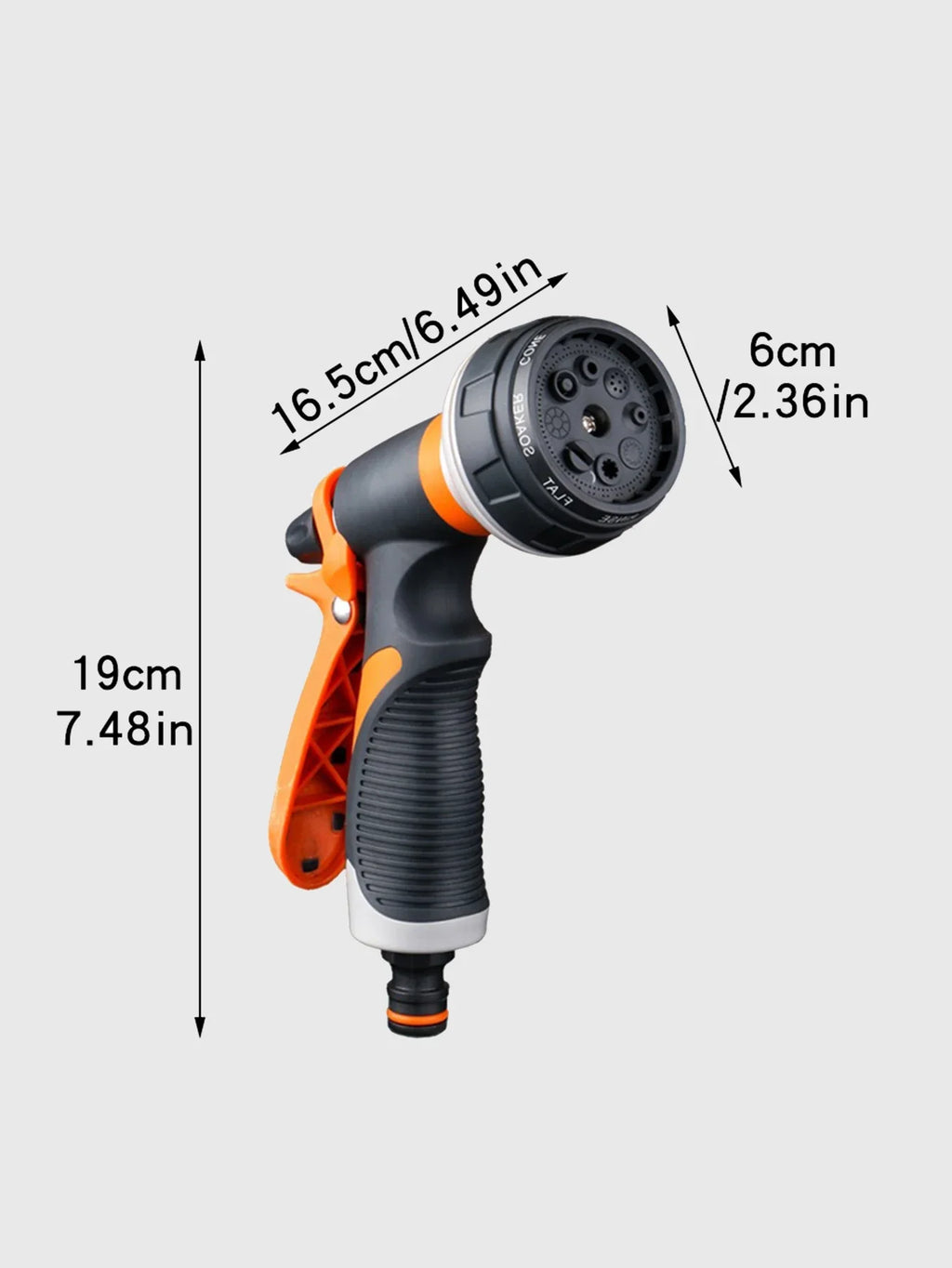 8-Pattern High-Pressure Garden Spray Gun & Car Wash Nozzle Garden Hose Spray Gun Qme