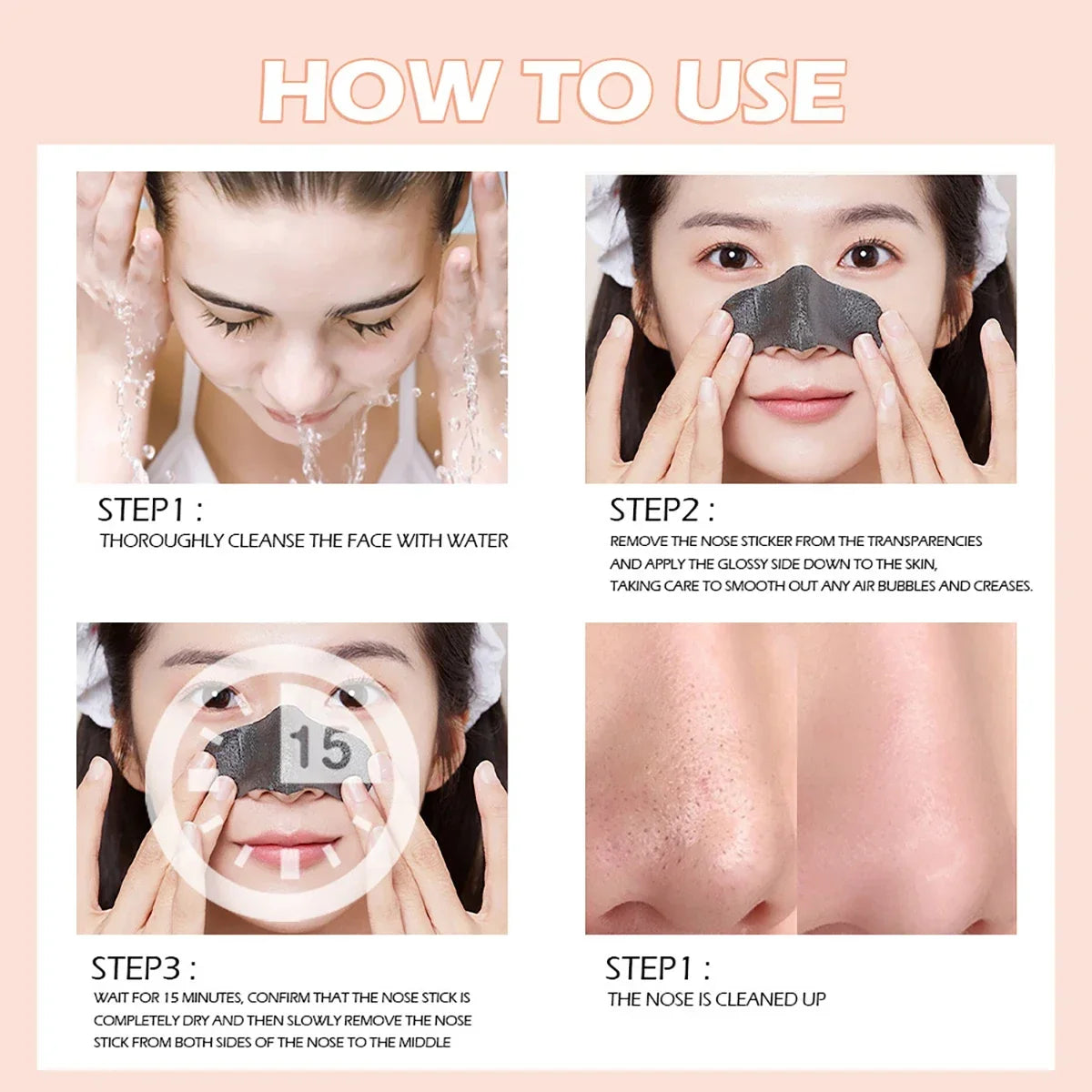 Qme Blackhead Remover Nose Patches – Gentle Deep Clean Nose Cleansing Patches Qme