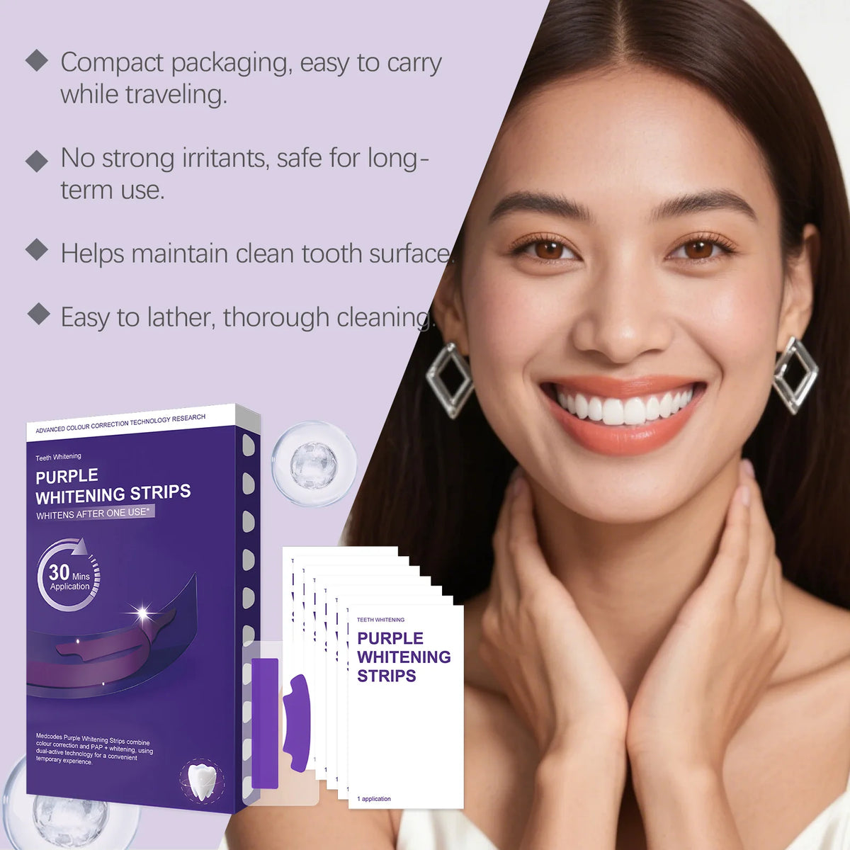 Teeth Whitening Strips 7/14/21 Pcs – Dental Bleaching Kit Teeth Whitening Strips Qst