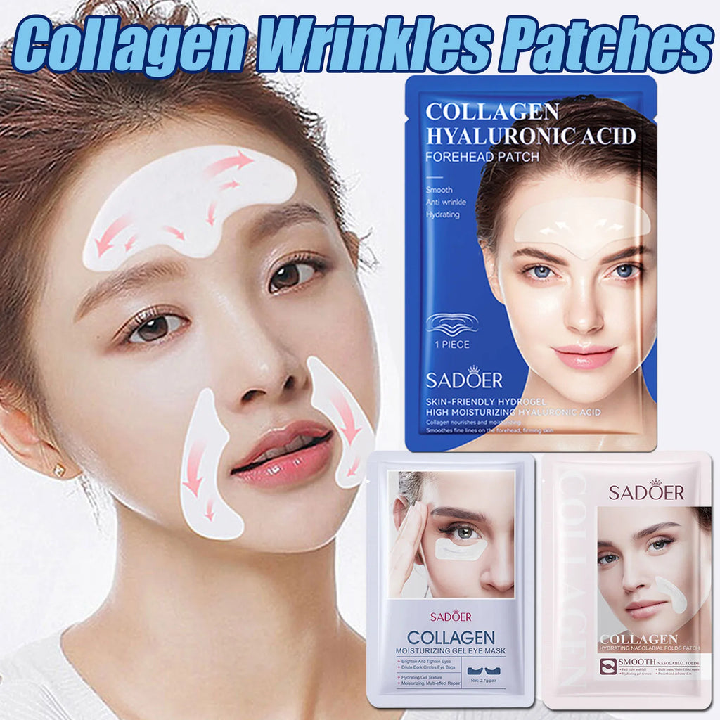 SADOER Hyaluronic Acid Collagen Face Mask 10pcs – Hydrating Patches Facial Sheet Mask Qst