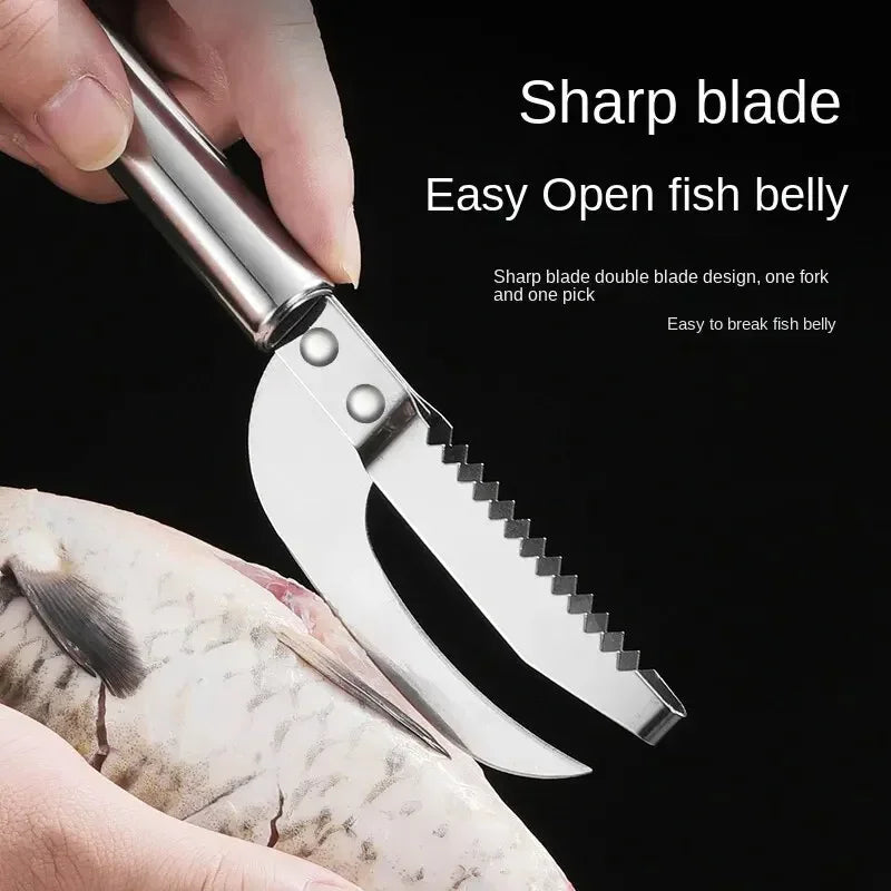 Stainless Steel Fish Scaler Knife & Boning Tool Set Fish Prep Tool Qme