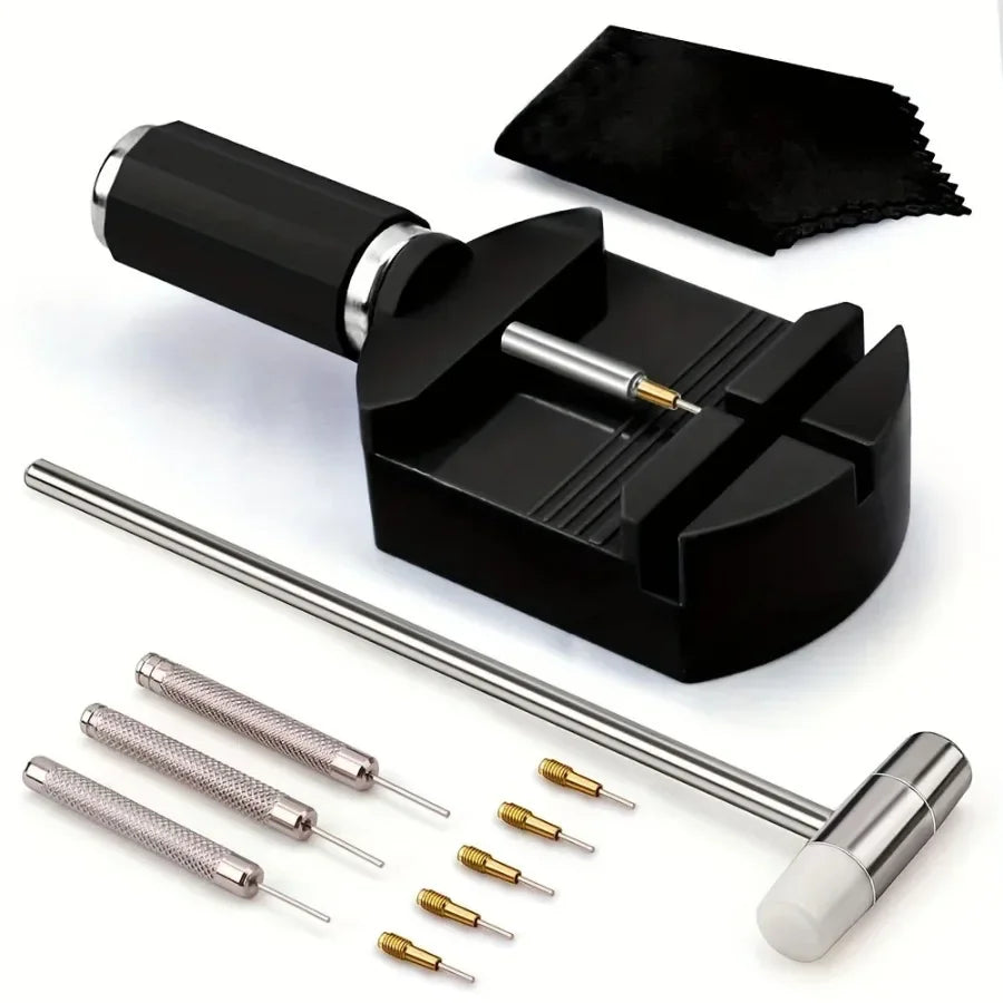 Watch Band Link Removal Toolkit – Easy Home Resizing Kit Watch Repair Toolkit Qme black