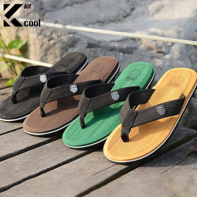 Men's EVA Flip Flops Beach Sandals – Non-Slip Summer Slippers Flip Flop Sandals Qme
