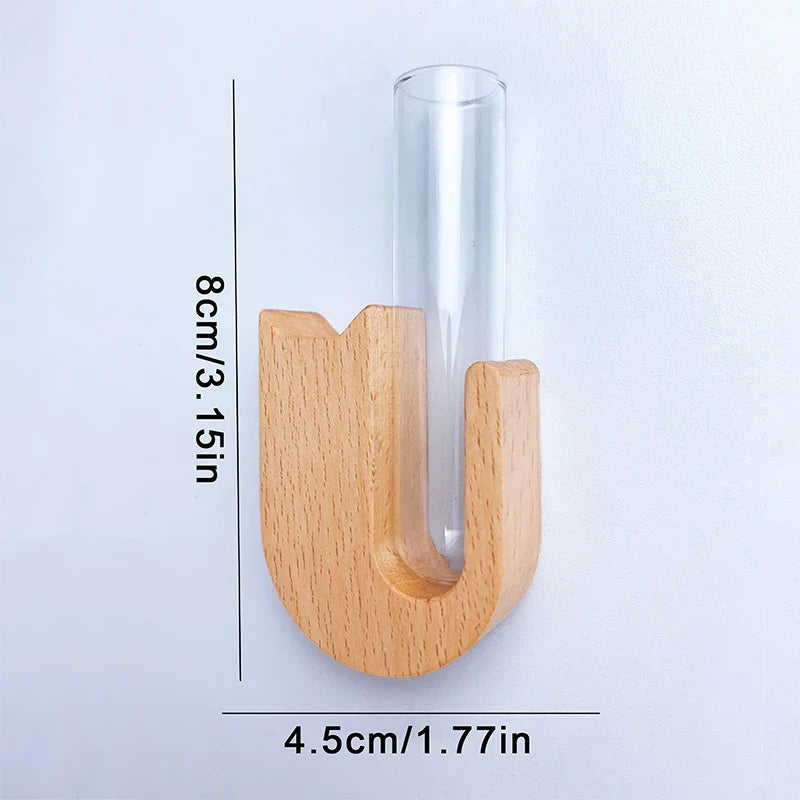 Cat Whisker Keeper Vase Fridge Magnet – Wooden & Glass Cat Whisker Keepsake Qme
