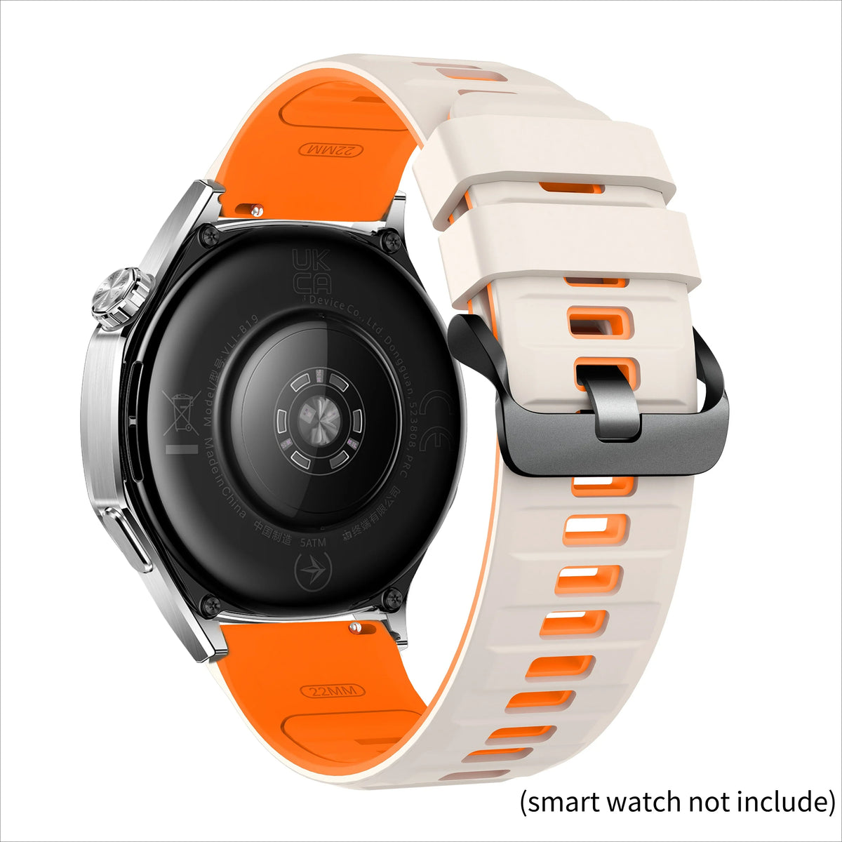Silicone Sport Band for Huawei Watch GT6 – 22mm, 10 Colors Silicone Watch Band Qme Star Orange 22mm Universal
