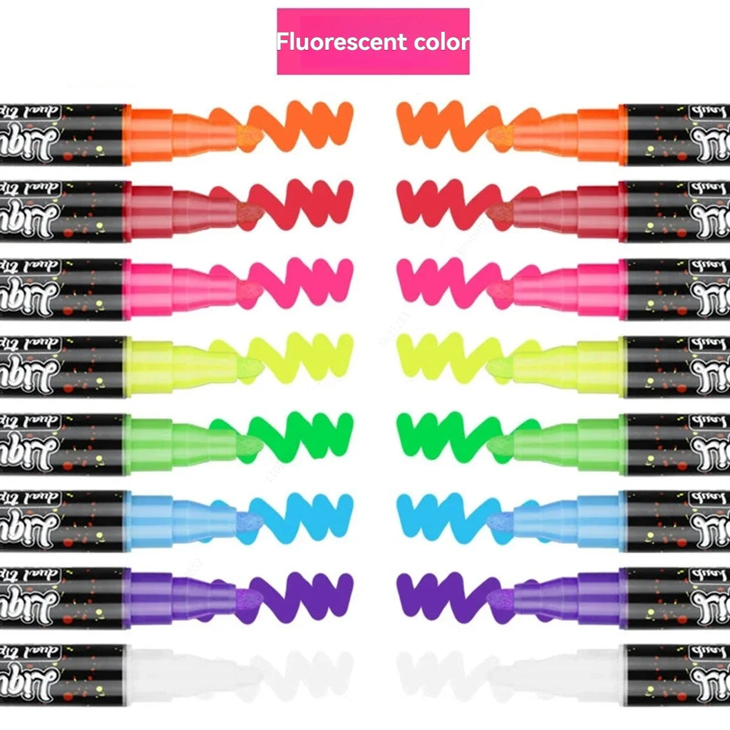 Erasable Liquid Chalk Markers – Reversible Tips for Glass & Chalkboard Liquid Chalk Markers Qme