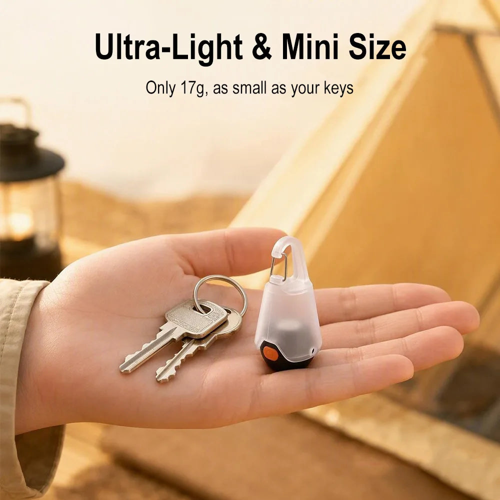 BORUiT Mini 360° LED Camping Light – Type-C Rechargeable Torch Portable Camping Light Qst