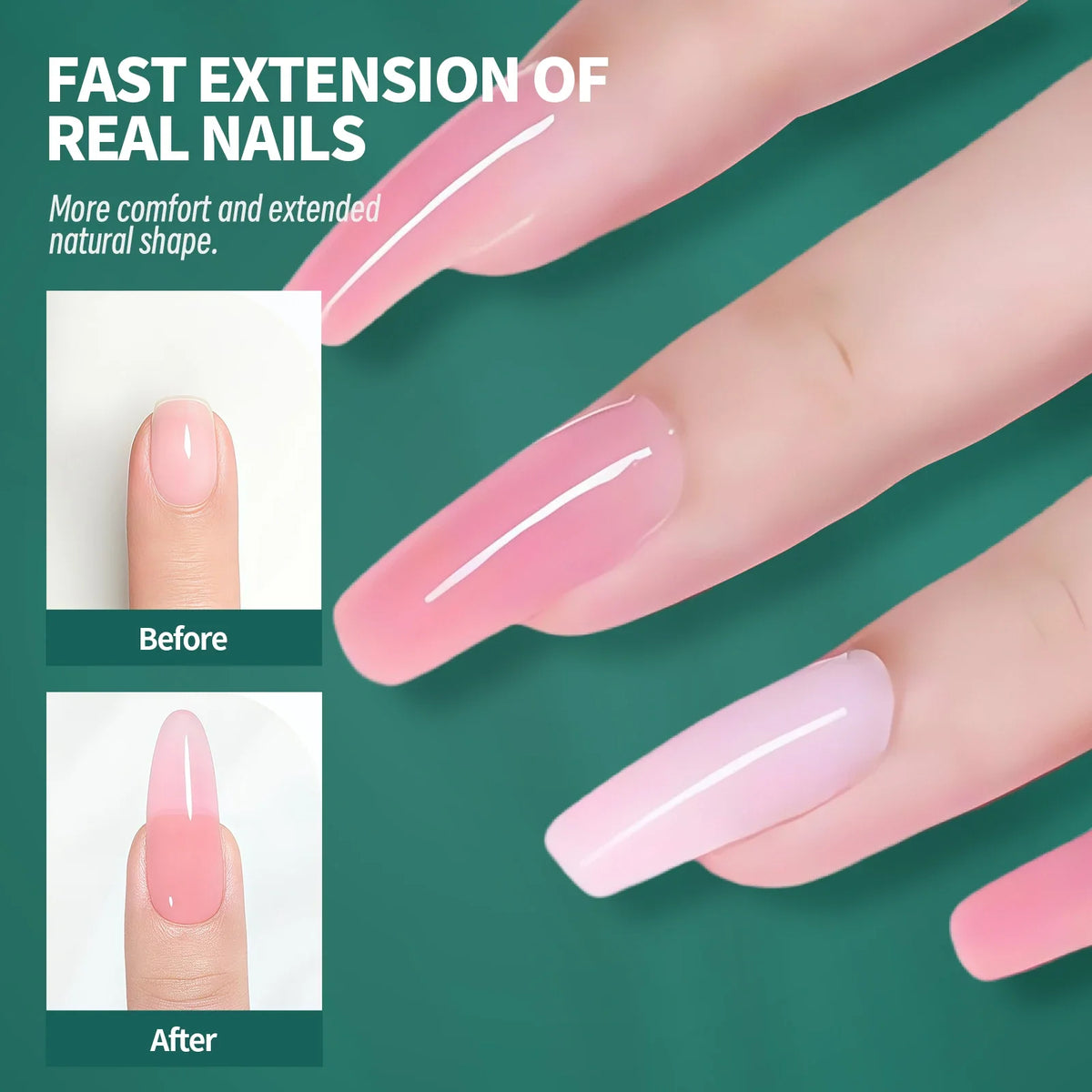 Nailpop Clear Dual Nail Forms – 75pc Full Coverage Extension Set Nail Extension Forms Qme