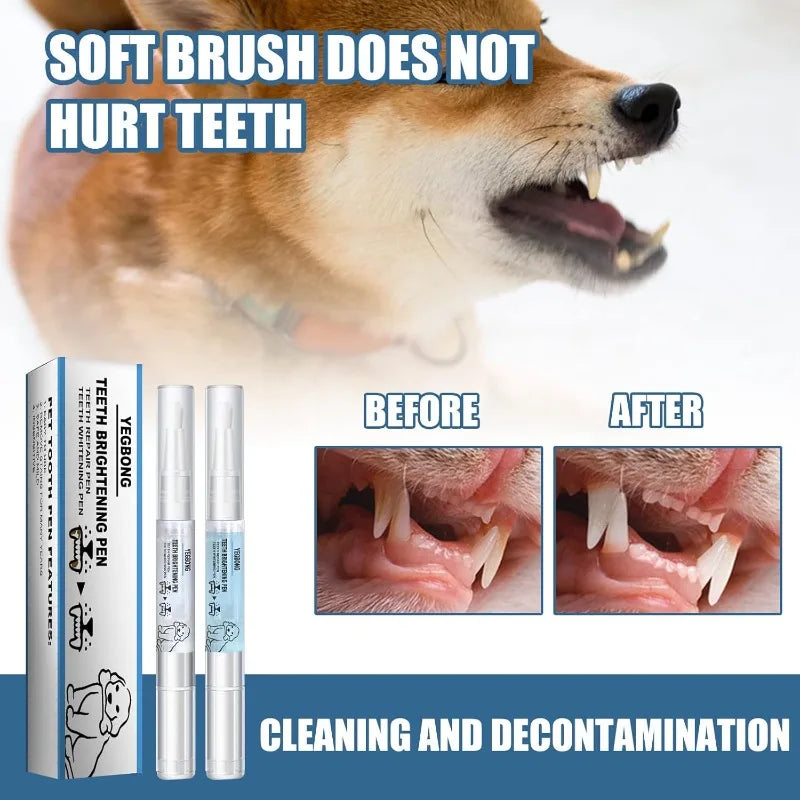 Pet Toothbrush Pens 2-Pack – Teeth Cleaning for Cats & Dogs Pet Toothbrush Qme