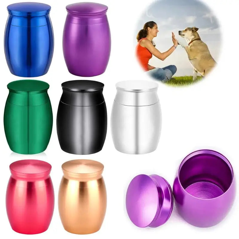 Colorful DIY Pet Memorial Ash Urn with Lid – Dogs & Cats Pet Memorial Urn Qme