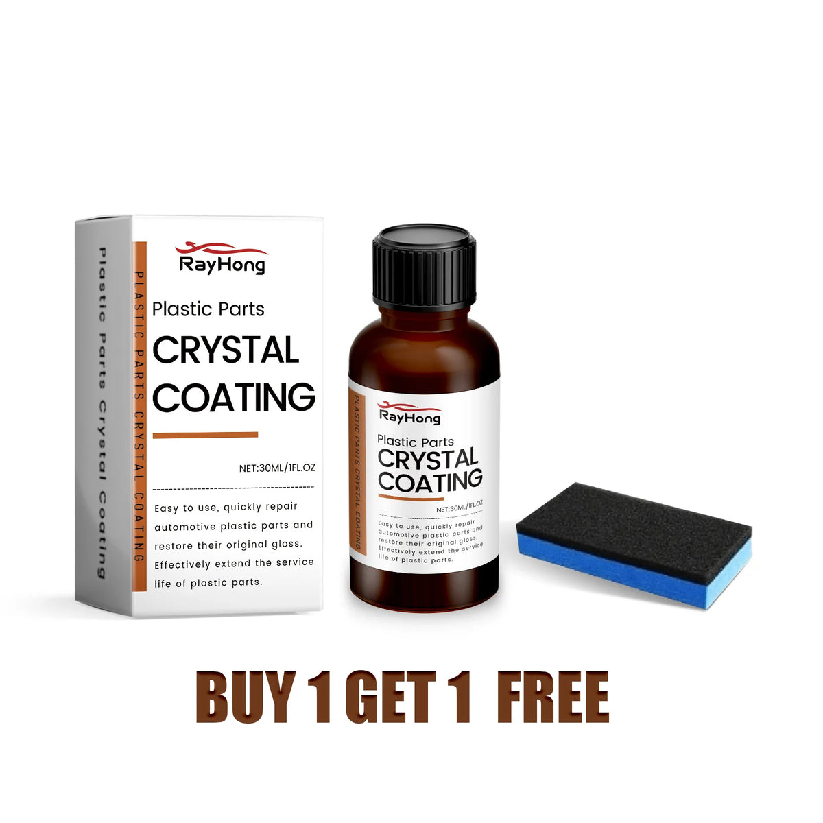 Rayhong Crystal Plastic Coating Agent – Car Gloss Protector Plastic Coating Agent Qst 2set