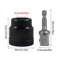 Jack Socket Drill Adapter – Heavy-Duty Vehicle Lifting Tool Drill Jack Adapter Qme Black