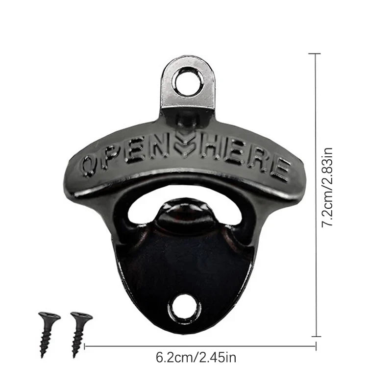 Vintage Wall Mounted Beer Bottle Opener with Keyring | Zinc Alloy Wall Bottle Opener Qme
