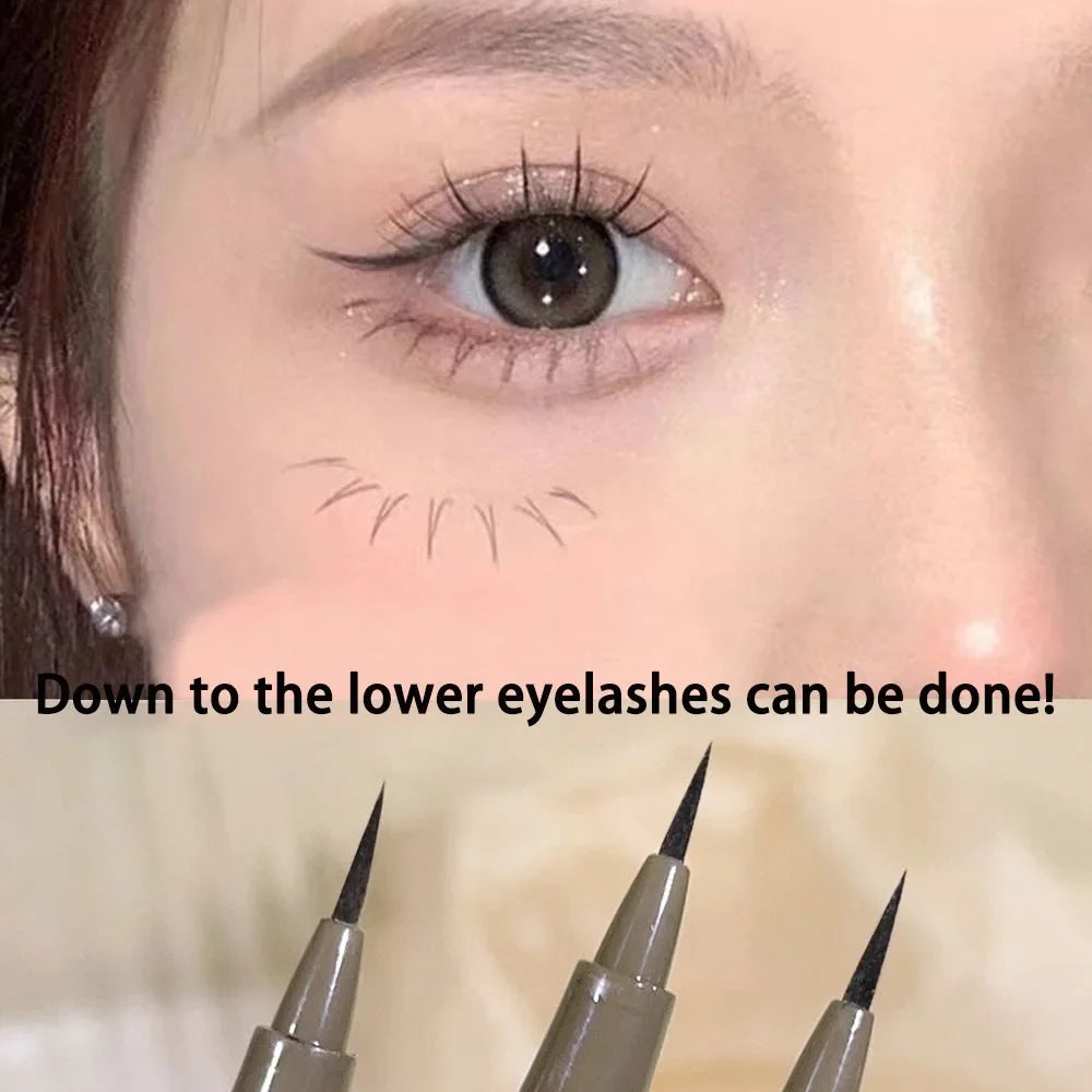 Ultra-Fine Waterproof Liquid Eyeliner | Smudge-Proof, Long-Lasting Liquid Eyeliner Qme