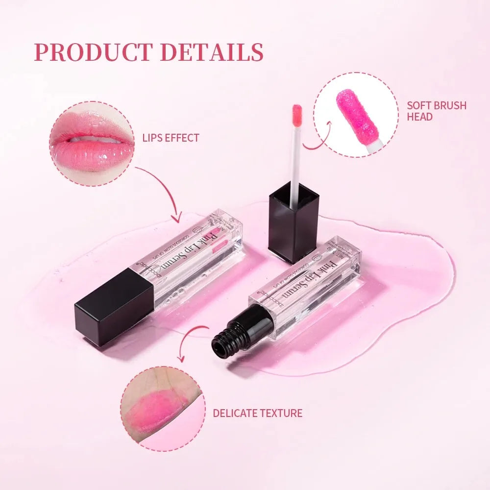 REAROYA Pink Lip Serum Balm – Brighten & Moisturize Lips Lip Serum Balm Qst