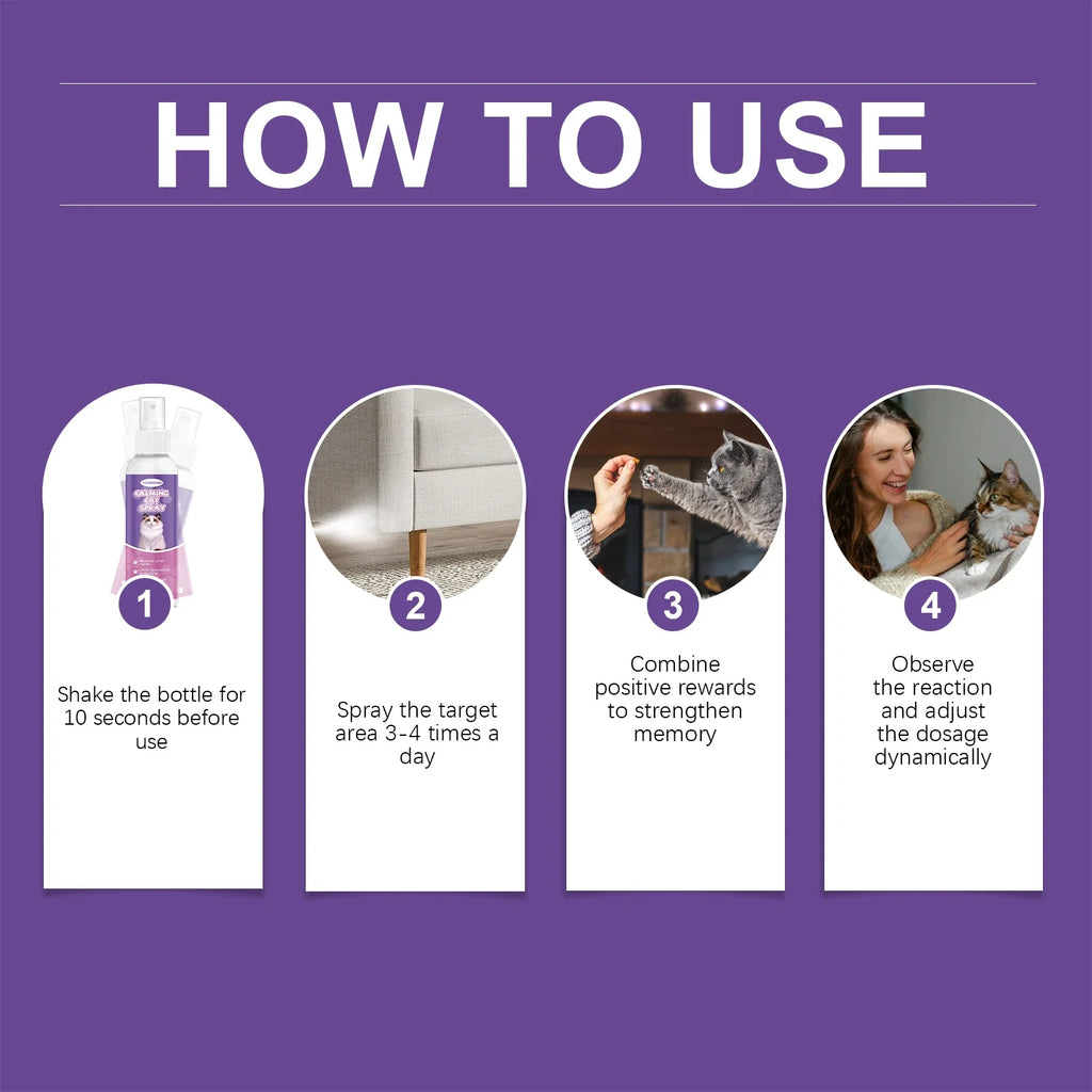 Natural Pet Calming Spray – Soothing & Anti-Scratch Formula Pet Calming Spray Qme