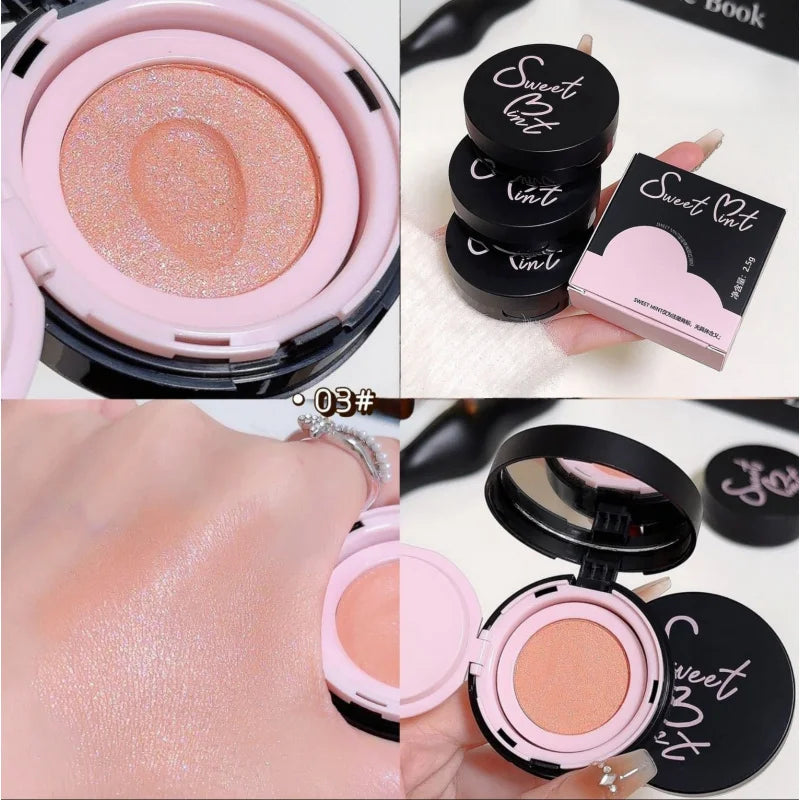3-Piece Pearl Powder Blush & Eyeshadow Set – All Skin Tones Multi-Purpose Blush Set Qst
