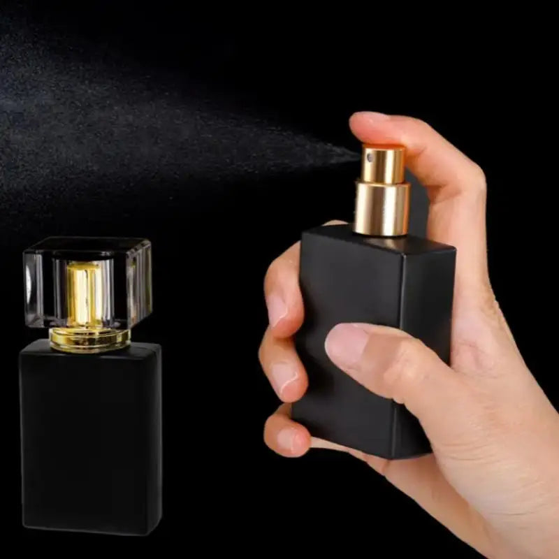 Portable Black Glass Perfume Spray Bottle – 30/50ml Refillable Perfume Spray Bottle Qme