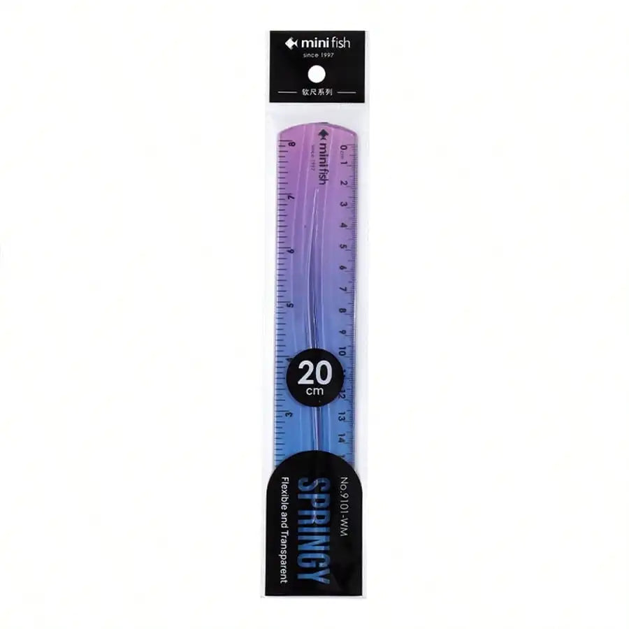 Flexible Soft Ruler Rainbow Gradient 15cm 20cm – Cm & Inch Flexible Ruler Qst 20cm-purple