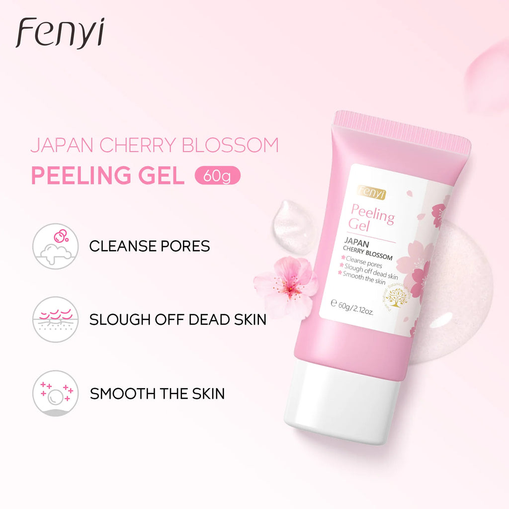 Cherry Blossom Exfoliating Gel – Face & Body Scrub 60g Facial Exfoliating Gel Qst