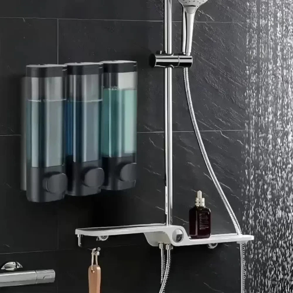 Triple Wall-Mounted Shampoo Conditioner Soap Dispenser | Qme Shower Dispenser Qme
