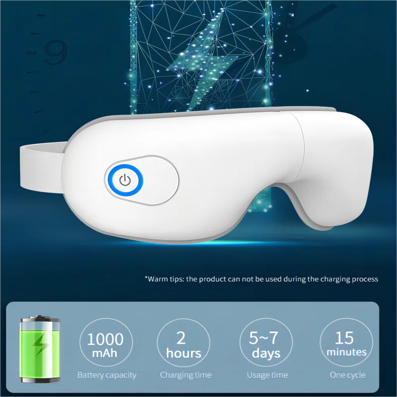 VIMYSHOW Folding Eye Massager – Bluetooth, Airbag Compression Eye Massager Qst