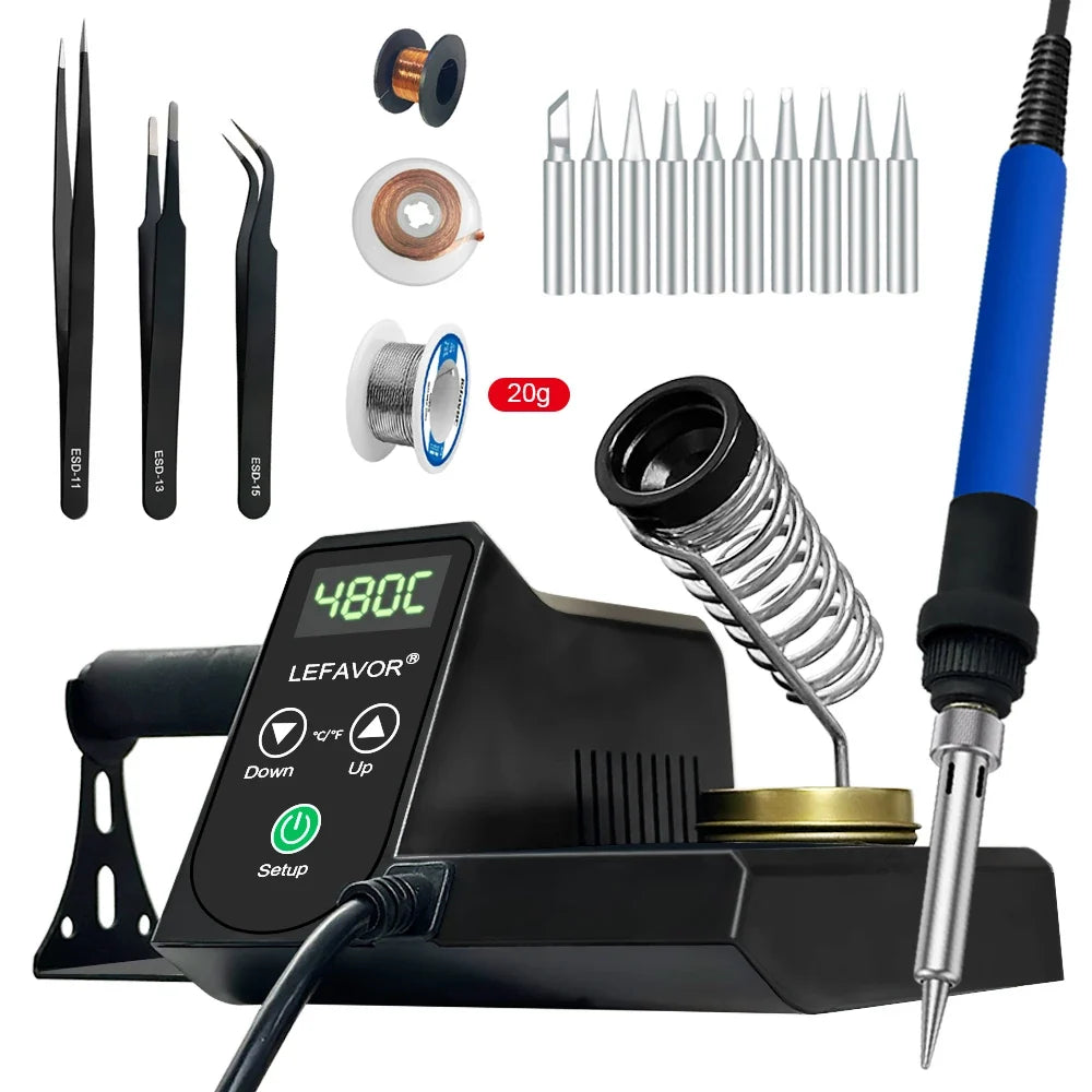 936D 60W Digital Soldering Iron Station – Fast Temp Control Soldering Iron Station Qme 936H2 US