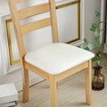 PVC Dining Chair Seat Covers – Detachable, Wipe-Clean Chair Seat Covers Qme WHITE