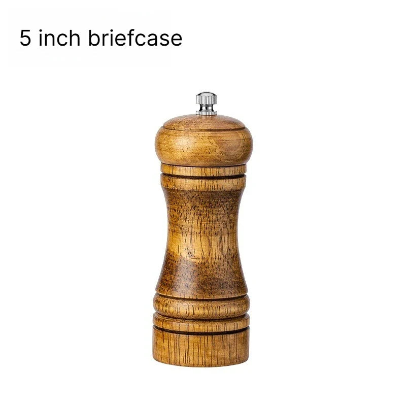 Manual Oak Wood Pepper & Spice Grinder Mill – 5, 8 or 10 Inch Spice Grinder Mill Qme