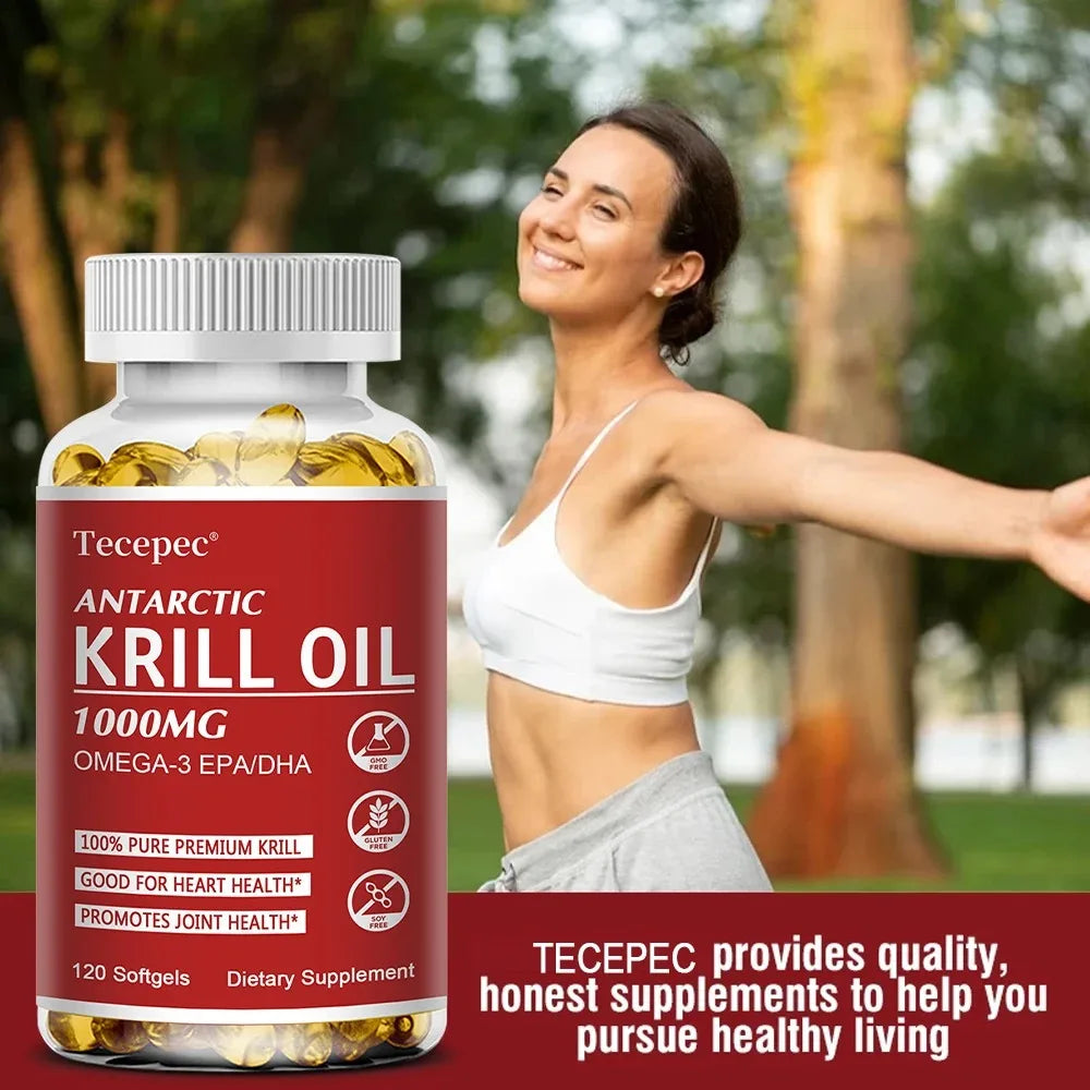 Antarctic Krill Oil 1000mg – Omega-3 EPA DHA & Astaxanthin Omega-3 Supplement Qst