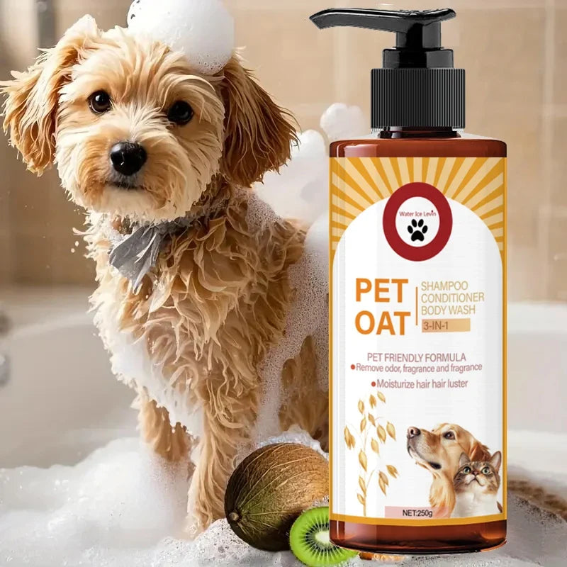 Pet Shampoo for Dogs & Cats – Softening & Odor-Neutralizing Pet Grooming Shampoo Qme