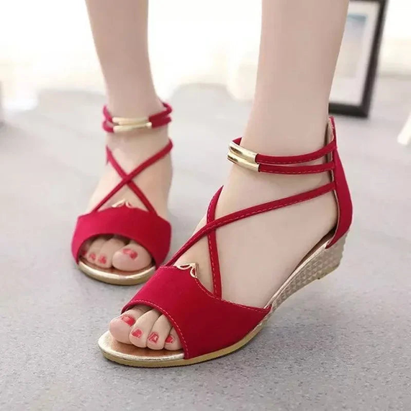 Women's Wedge Platform Sandals – Open Toe Summer Shoes Wedge Sandals Qme