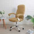 Stretchable Office Chair Cover – Mid & High Back Universal Fit Chair Slipcover Qst Camel M