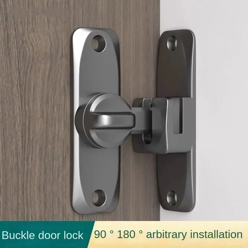 90 180° Flip Door Lock Zinc Alloy Sliding Gate Latch Security Door Latch Lock Qme