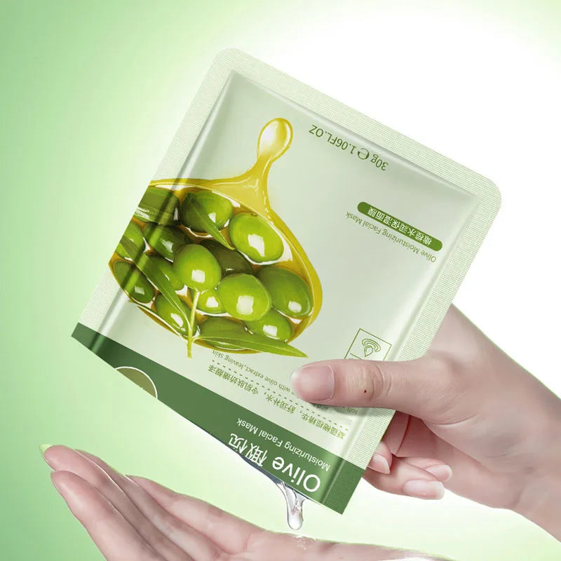 Olive & Glycerin Moisturizing Facial Mask | Daily Skin Care Moisturizing Face Mask Qme