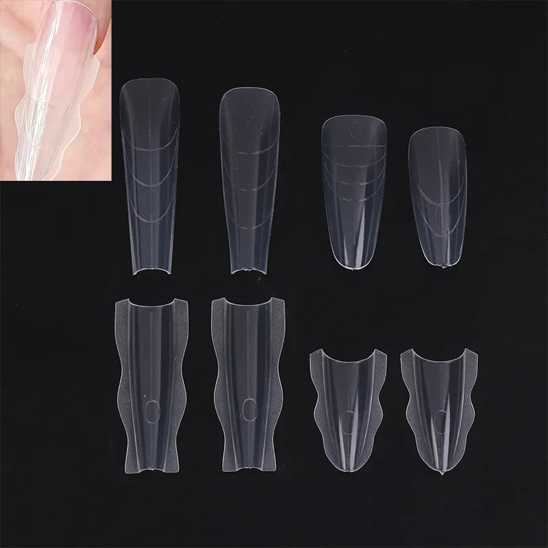 Sandwich Nail Extension Forms – 60 Pcs Dual Mold Tool Nail Extension Forms Qme
