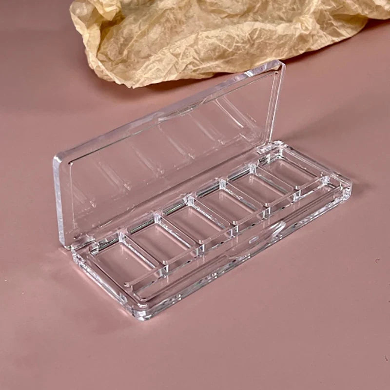 6-Grid Refillable Makeup Palette Case – DIY Blush Organizer Makeup Palette Case Qme