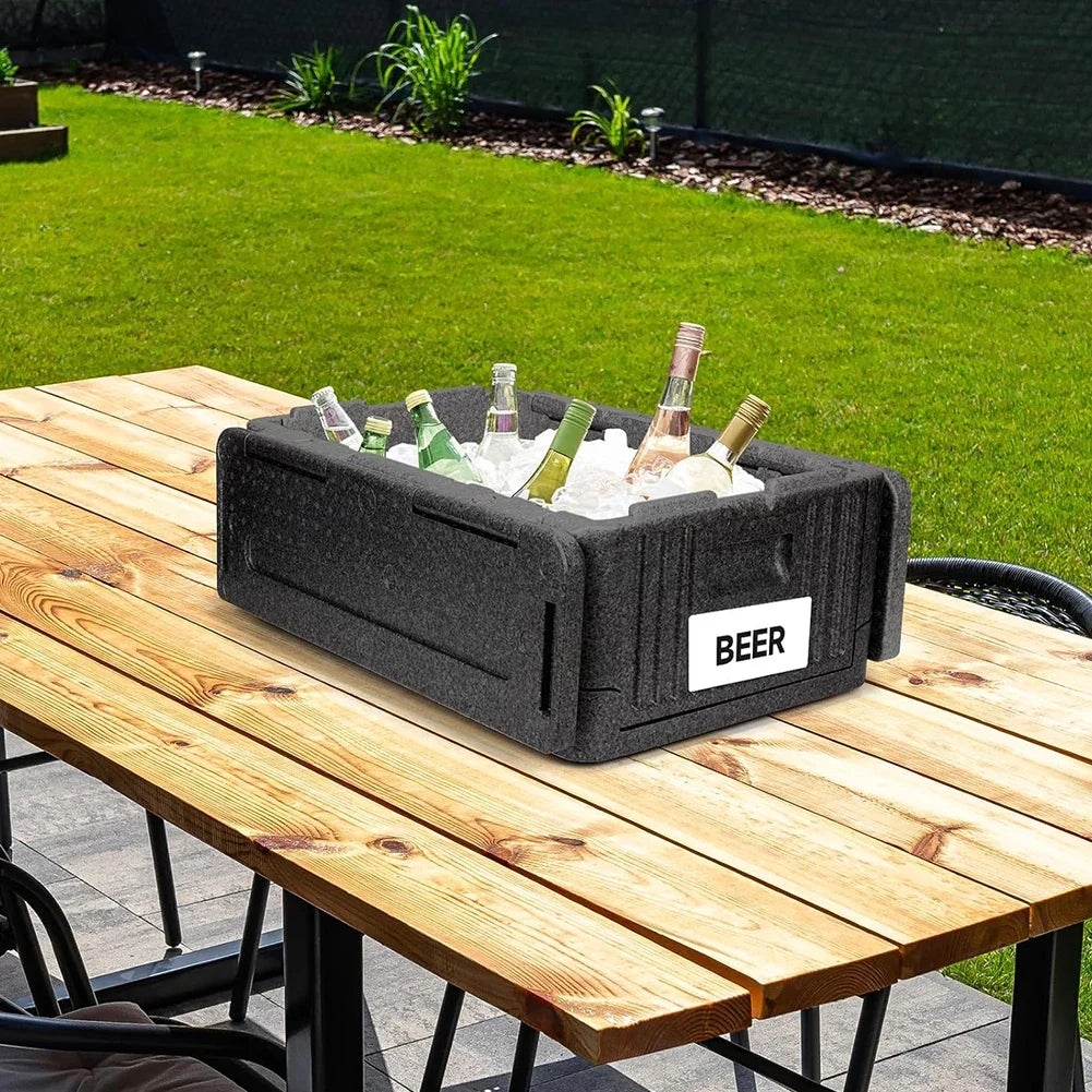 Foldable Insulated Cooler Box – Lightweight Camping & Catering Foldable Cooler Box Qme