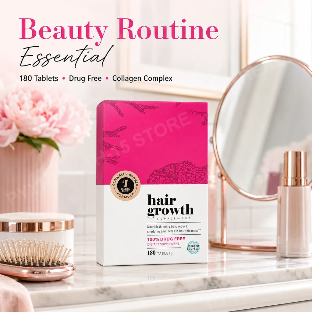 Hair Support Supplements – Biotin & Marine Collagen, 180 Tablets Hair Beauty Supplement Qst
