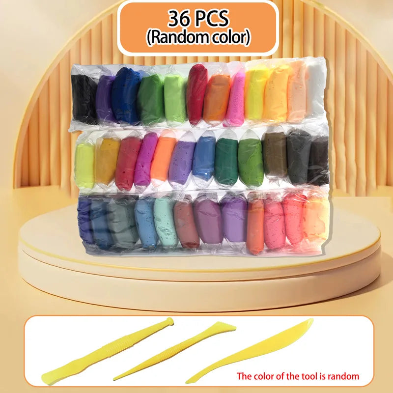 Air-Dry Clay Set with Carving Tools – 12, 24 & 36 Colors Clay & Sculpting Kit Qme 36 colors