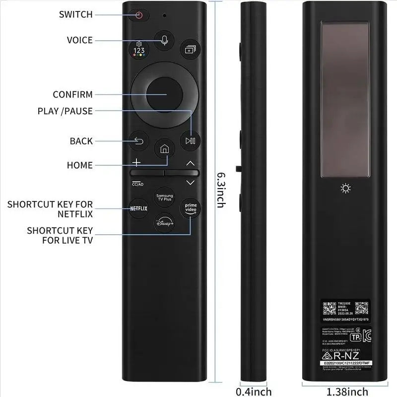 BN59-01385A Replacement Voice Remote for Samsung Smart TVs TV Voice Remote Qme