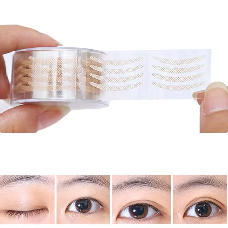 Clear Double Eyelid Tape Strips 300 Pairs – Self-Adhesive Eyelid Tape Strips Qme