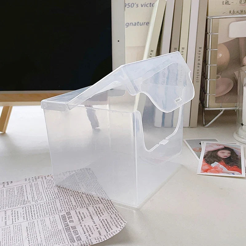 Transparent Storage Organizer Box for Photocards & Stationery Desk Storage Organizer Qme