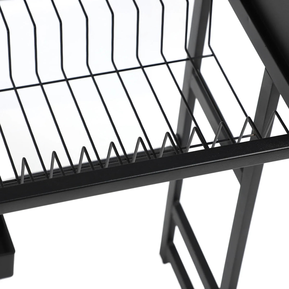 2-Tier Over-Sink Dish Drying Rack | Carbon Steel Space Saver Over-Sink Dish Rack Qme