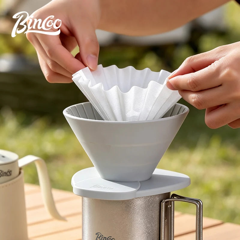BINCOO Collapsible Silicone V60 Pour Over Coffee Dripper Pour Over Dripper Qst